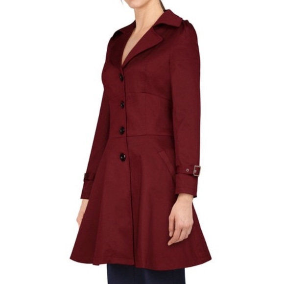 🍷 Lace Up Ruffled Jacket Burgundy🍷 - Picture 2 of 8